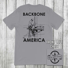 Load image into Gallery viewer, 'Round Here Clothing Backbone of America Lineman