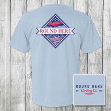 Load image into Gallery viewer, 'Round Here Clothing Patriotic Mountains