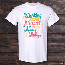 Load image into Gallery viewer, Daydream Tees Working Hard Cat