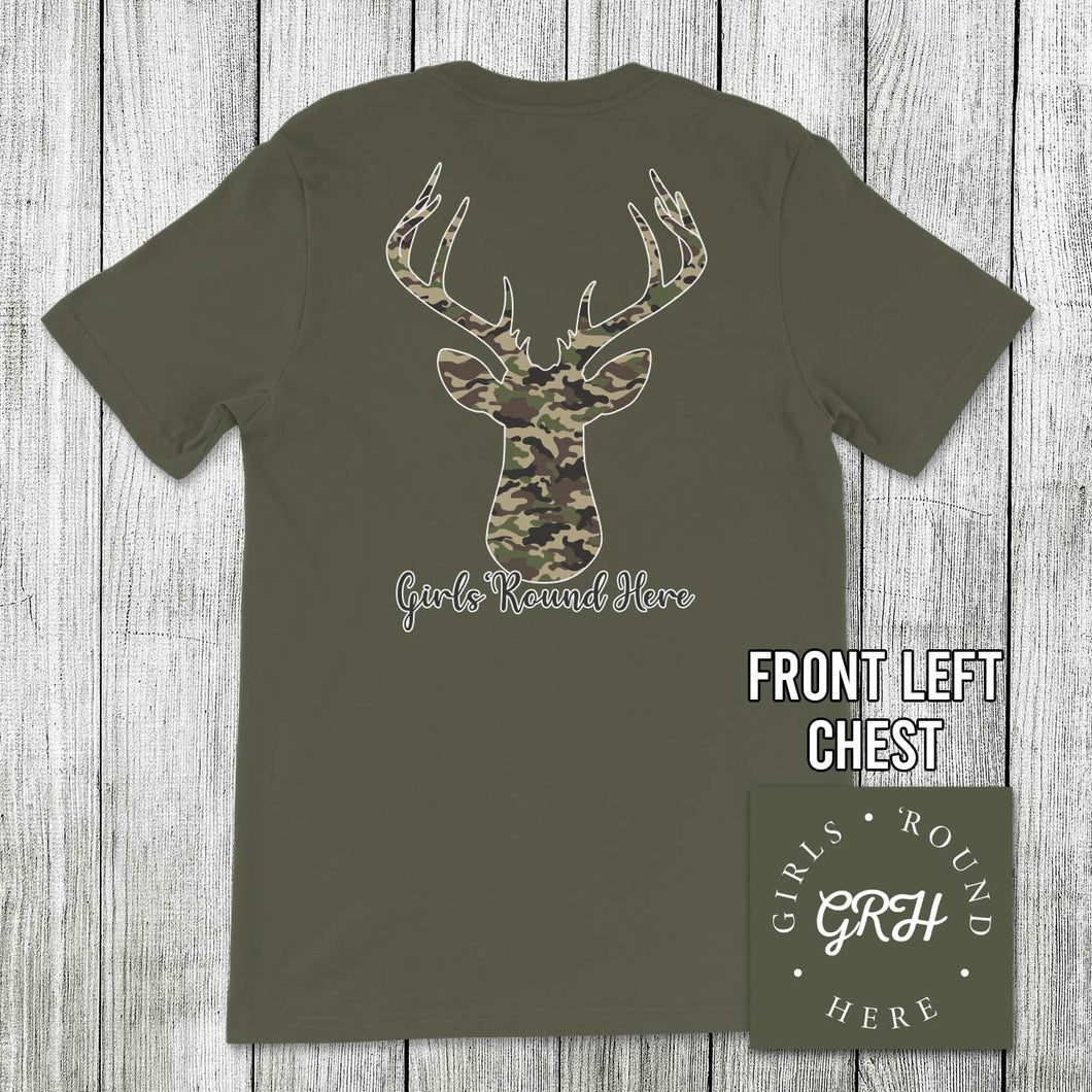 Girls 'Round Here Clothing Camo Buck