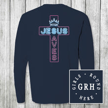 Load image into Gallery viewer, Girls &#39;Round Here Jesus Saves
