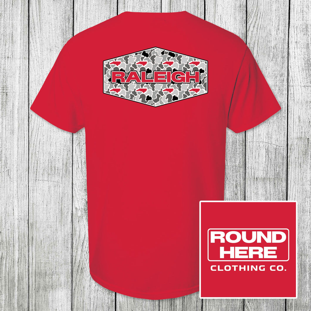 'Round Here Clothing Raleigh Camo Red