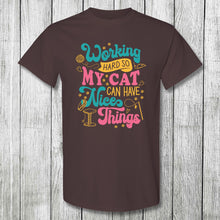 Load image into Gallery viewer, Daydream Tees Working Hard Cat
